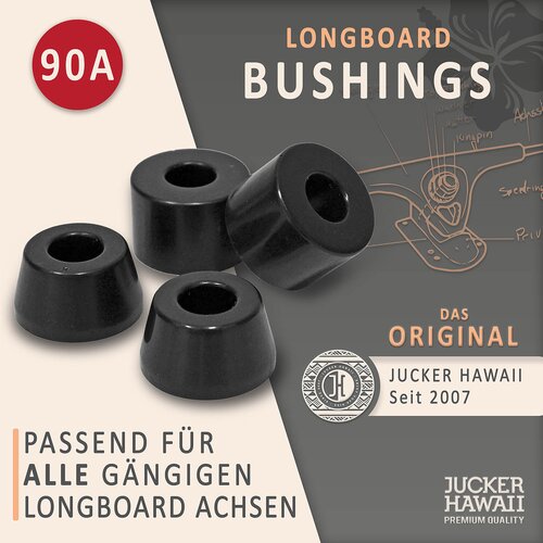 JUCKER HAWAII Longboard BUSHINGS 90A negro - para todos los trucks